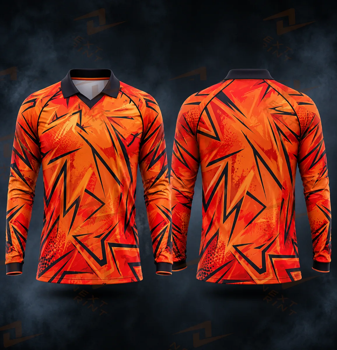 hyderabad fan jersey polo callor v neck full sleev name and number print