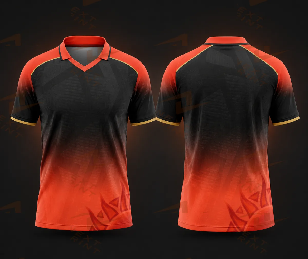 hyderabad fan jersey polo v nek name and number print