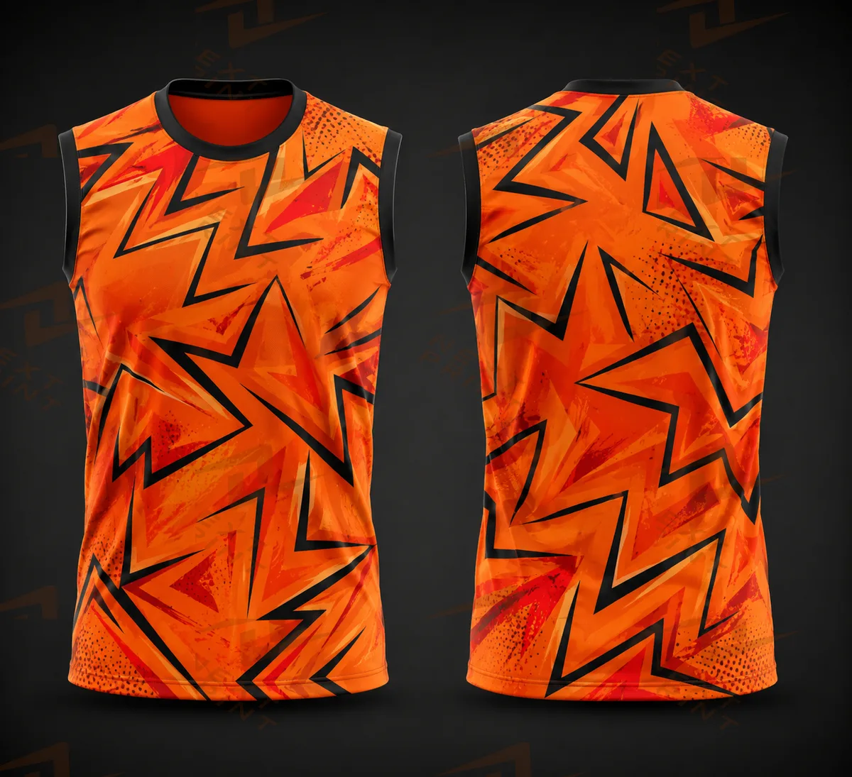 hyderabad fan jersey round neck sleeveless name and number print